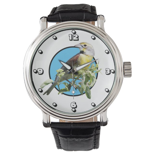 Dickcissel Bird Horloge (Voorkant)