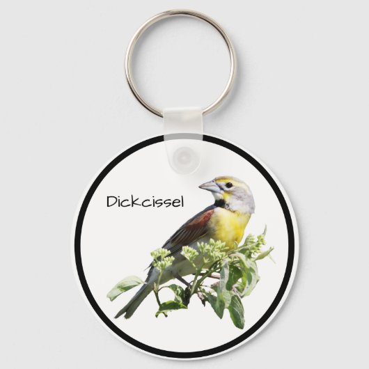 Dickcissel vogel sleutelhanger (Voorkant)