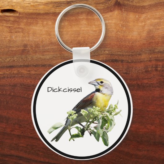 Dickcissel vogel sleutelhanger (Voorkant)