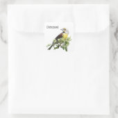 Dickcissel vogel vierkante sticker (Tas)