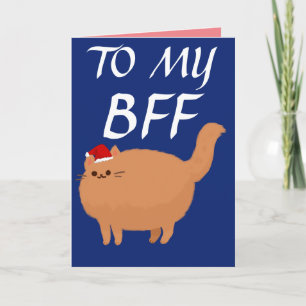 DICKE KAT BESTE VRIEND BFF KERSTKAARTEN KAART