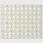 Dickens A Kerstcarol citeert Vintage Scrooge Cadeaupapier (Vlak)