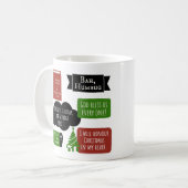 Dickens A Kerstcarol gepersonaliseerde scrollen Koffiemok (Voorkant links)