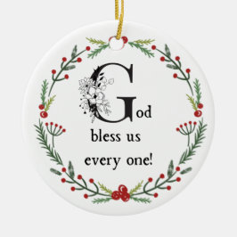 Dickens A Kerstcarol God zegene ons iedereen Keramisch Ornament