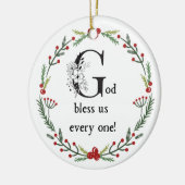 Dickens A Kerstcarol God zegene ons iedereen Keramisch Ornament (Links)