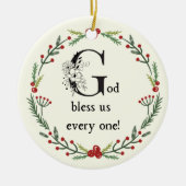 Dickens A Kerstcarol God zegene ons iedereen Keramisch Ornament (Voorkant)