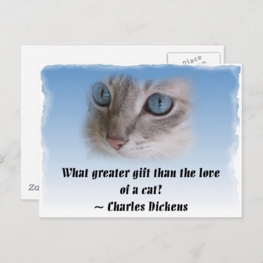 Dickens Cat Briefkaart (Voorkant / Achterkant)