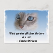Dickens Cat Briefkaart (Voorkant)