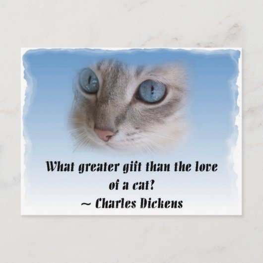 Dickens Cat Briefkaart (Voorkant)