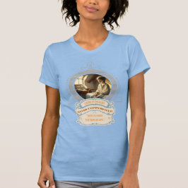Dickens' Copperfield Citaat Goud Blauw T-shirt