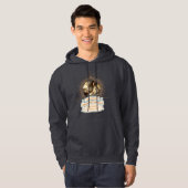 Dickens' Copperfield Quote Gold Blue Hoodie (Voorkant volledig)