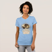 Dickens' Copperfield Quote Gold Blue Tee T-shirt (Voorkant volledig)