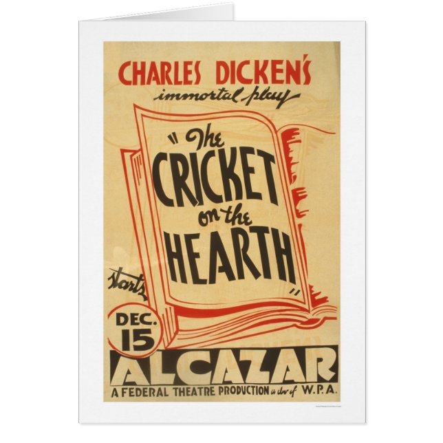 Dickens cricket on Hearth 1938 WPA (Voorkant)