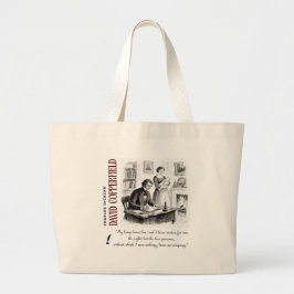 Dickens' David Copperfield Kunstcitaat  Grote Tote Bag