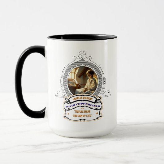 Dickens' David Copperfield Zwarte Mok (Links)
