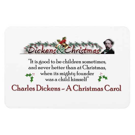Dickens een kerst carol citaat magneet (Horizontaal)
