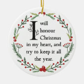 Dickens Een Kerst Carol Scrooge gepersonaliseerd Keramisch Ornament (Voorkant)