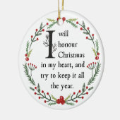 Dickens Een Kerst Carol Scrooge gepersonaliseerd Keramisch Ornament (Links)