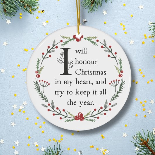 Dickens Een Kerst Carol Scrooge gepersonaliseerd Keramisch Ornament