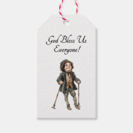 Dickens Een Kerstlied Tiny Tim Cadeaubijslagen Cadeaulabel