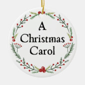 Dickens Een Kerstmis Carol gepersonaliseerd Keramisch Ornament (Voorkant)