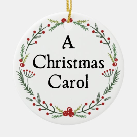 Dickens Een Kerstmis Carol gepersonaliseerd Keramisch Ornament (Voorkant)