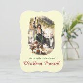  Dickens Ghost Een Kerst Carol Feest Kaart (Staand voorkant)