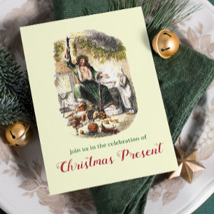 Dickens Ghost Een Kerst Carol Feest Kaart