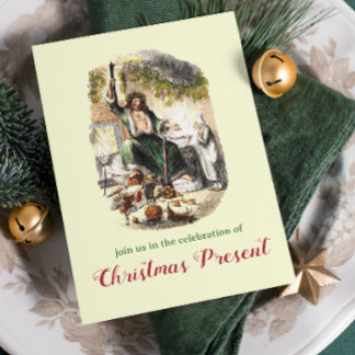 Dickens Ghost Een Kerst Carol Feest Kaart