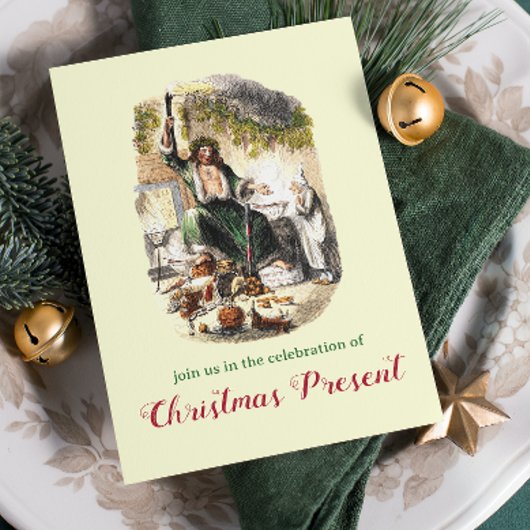  Dickens Ghost Een Kerst Carol Feest Kaart