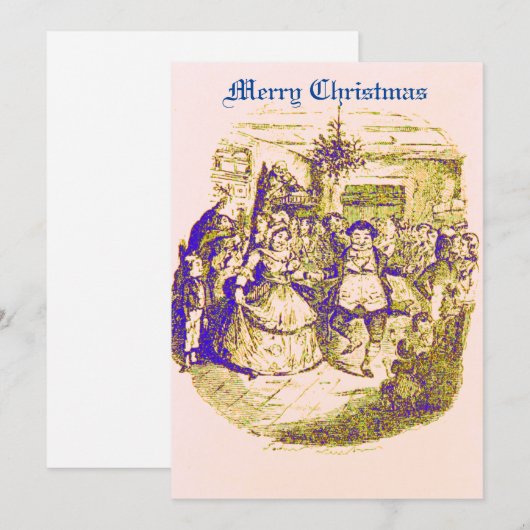 Dickens kerstkaart (Voorkant / Achterkant)