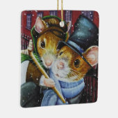 Dickens Kerstkerst Carol Waterverf Art Keramisch Ornament (Rechts)