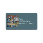 Dickens kerstmuis Roasting Chestnut Art Etiket (Voorkant)