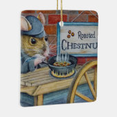 Dickens kerstmuis Roasting Chestnut Art Keramisch Ornament (Rechts)