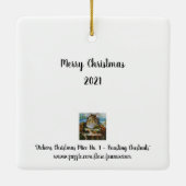 Dickens kerstmuis Roasting Chestnut Art Keramisch Ornament (Achterkant)