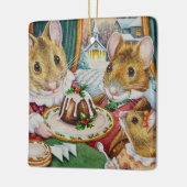 Dickens kerstmuizen Waterverf Keramisch Ornament (Links)