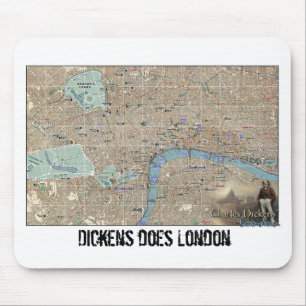 Dickens Londen Kaart Muismat