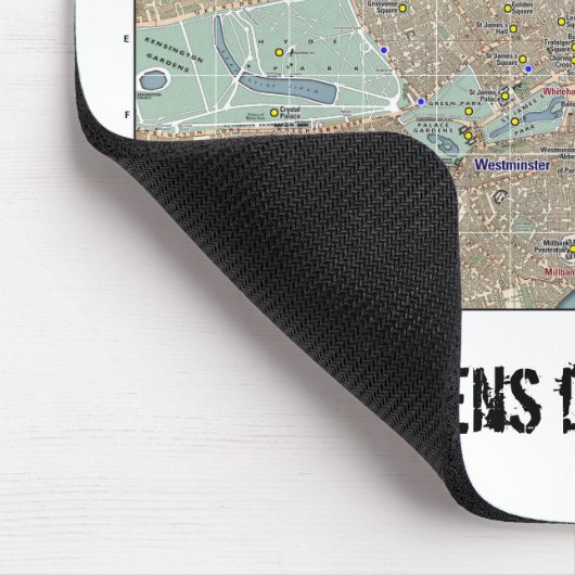 Dickens London Map Mousepad Muismat (Hoek)