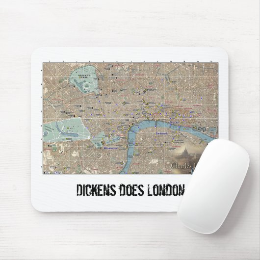Dickens London Map Mousepad Muismat (Met muis)