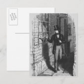 Dickens plaatst zijn eerste literaire briefkaart (Voorkant / Achterkant)