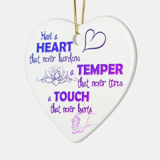 Dickens Quote keramische hartversiering Keramisch Ornament (Links)