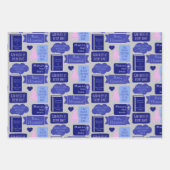 Dickens Scrooge A Kerstmis Carol Blue Bah Humbug Inpakpapier Vel (Voorkant 2)