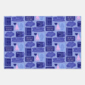 Dickens Scrooge A Kerstmis Carol Blue Bah Humbug Inpakpapier Vel (Voorkant)