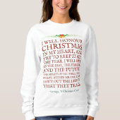 Dickens Scrooge Quote Cute Victoriaans Kerstmis Trui (Voorkant)