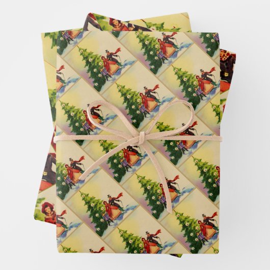 Dickens style Christmas illustration Inpakpapier Vel (In situ)