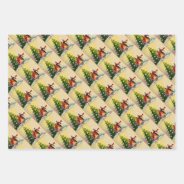 Dickens style Christmas illustration Inpakpapier Vel