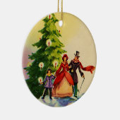 Dickens style Christmas illustration Keramisch Ornament (Rechts)