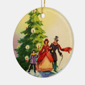 Dickens style Christmas illustration Keramisch Ornament (Links)
