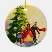 Dickens style Christmas illustration Keramisch Ornament (Achterkant)