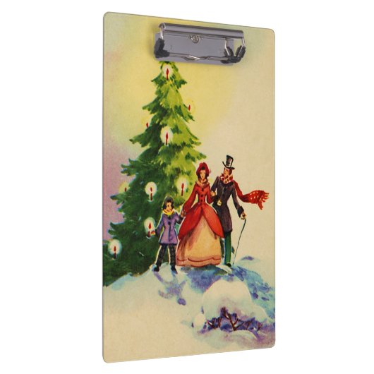 Dickens style Christmas illustration Klembord (Rechts)